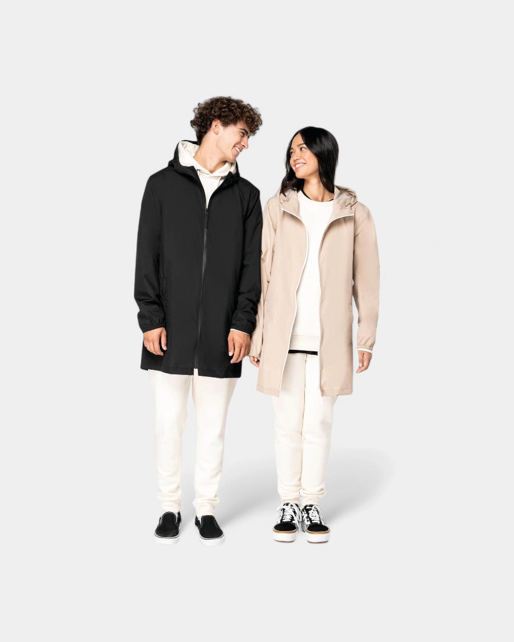Nachhaltige wasserdichte Unisex-Jacke zum Personalisieren