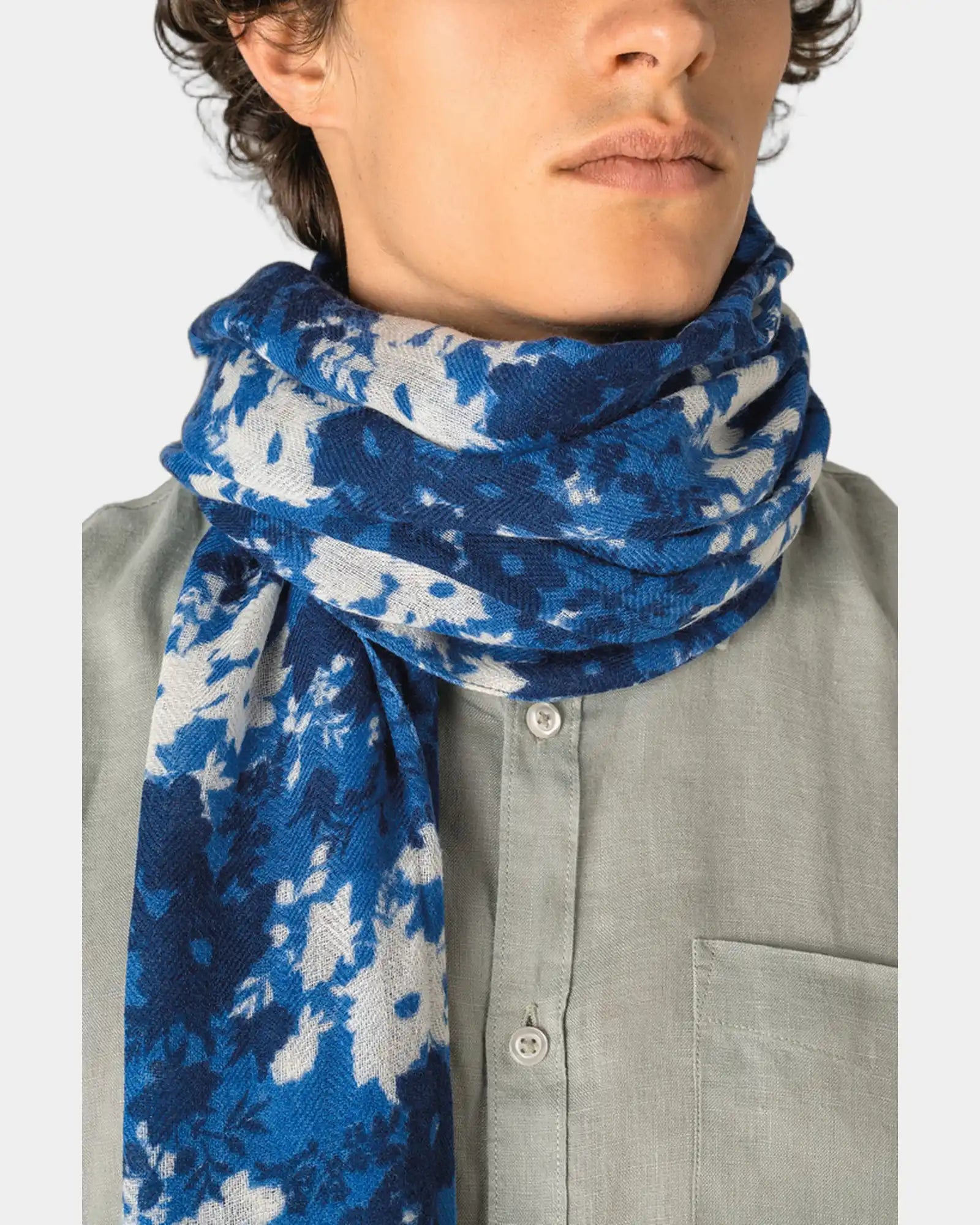 Schal Wolle Blumendruck unisex zum Personalisieren - 2