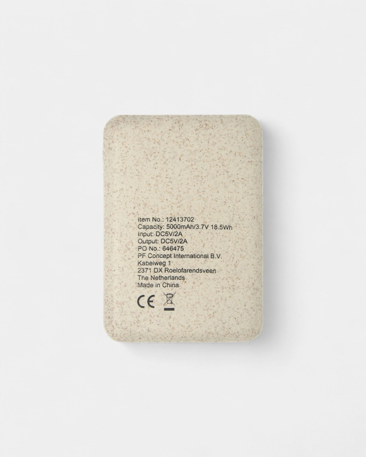 Personalisierbare Powerbank aus Weizenstroh