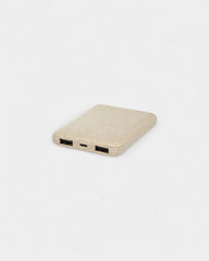 Personalisierbare Powerbank aus Weizenstroh