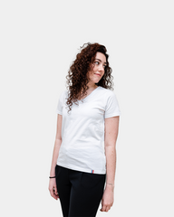 Damen-T-Shirt mit V-Ausschnitt Made in France zum Personalisieren
