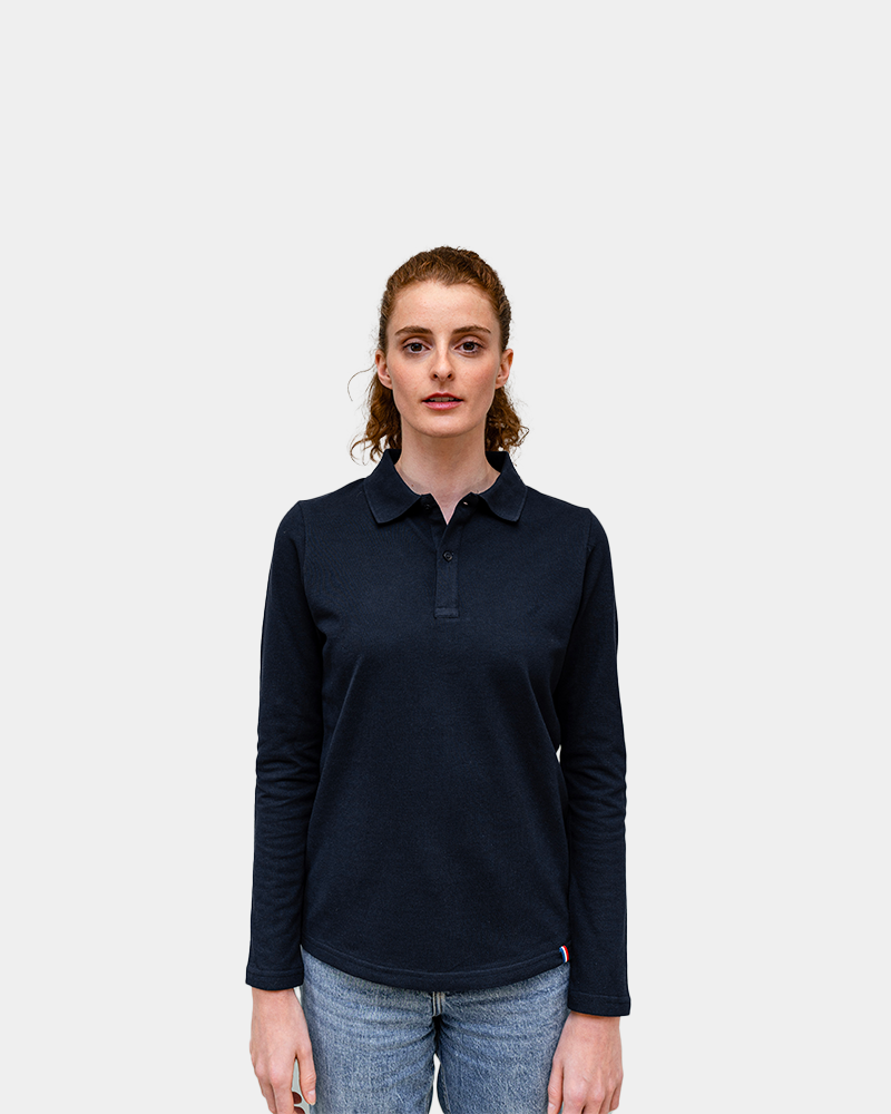 Langarm-Poloshirt für Damen zum Personalisieren