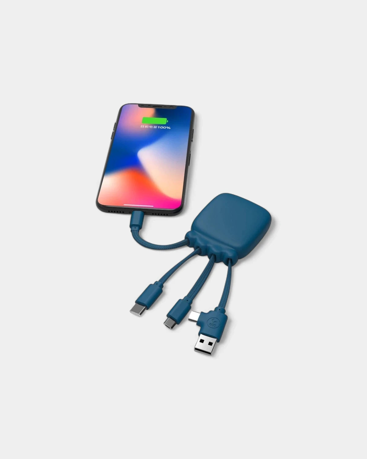 Taschen-Powerbank 3 000 mAh & Multi‑Kabel zum Personalisieren