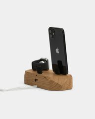 3-in-1-Induktionsladegerät aus Holz zum Personalisieren
