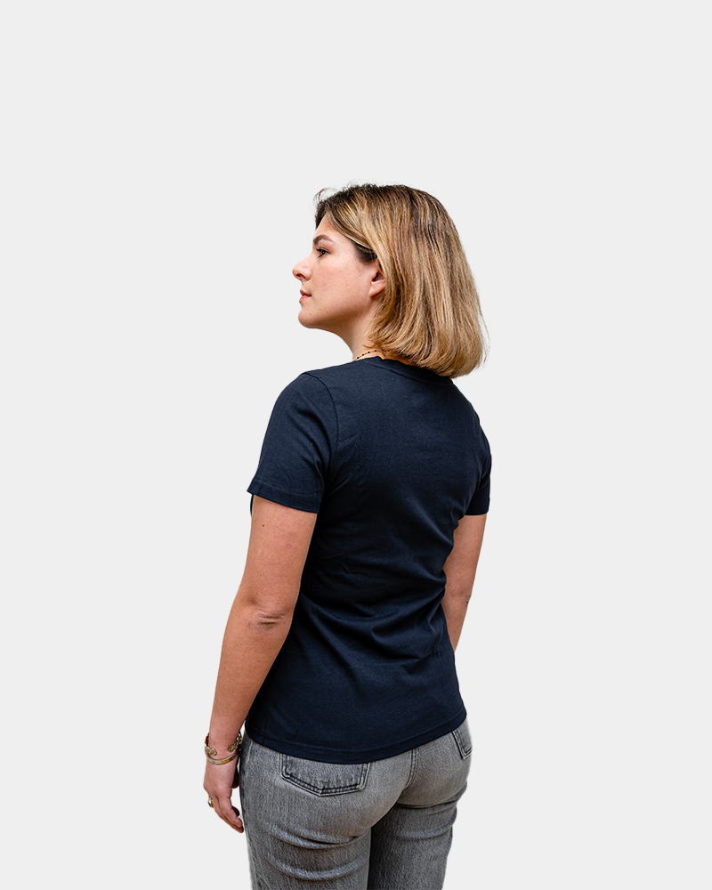 Damen-T-Shirt mit V-Ausschnitt Made in France zum Personalisieren