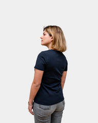 Damen-T-Shirt mit V-Ausschnitt Made in France zum Personalisieren
