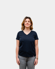 Damen-T-Shirt mit V-Ausschnitt Made in France zum Personalisieren