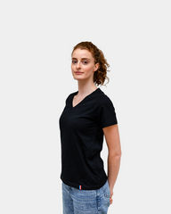 Damen-T-Shirt mit V-Ausschnitt Made in France zum Personalisieren