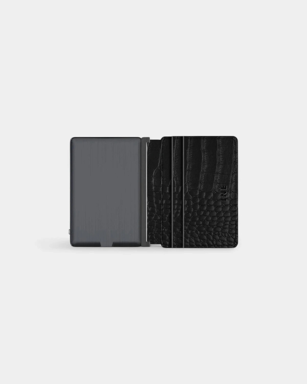 Personalisierbares INE Anti-RFID-Kartenetui aus recyceltem Leder