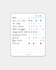 Wöchentlicher Gewohnheiten-Tracker Bambook zum Personalisieren - Weiß