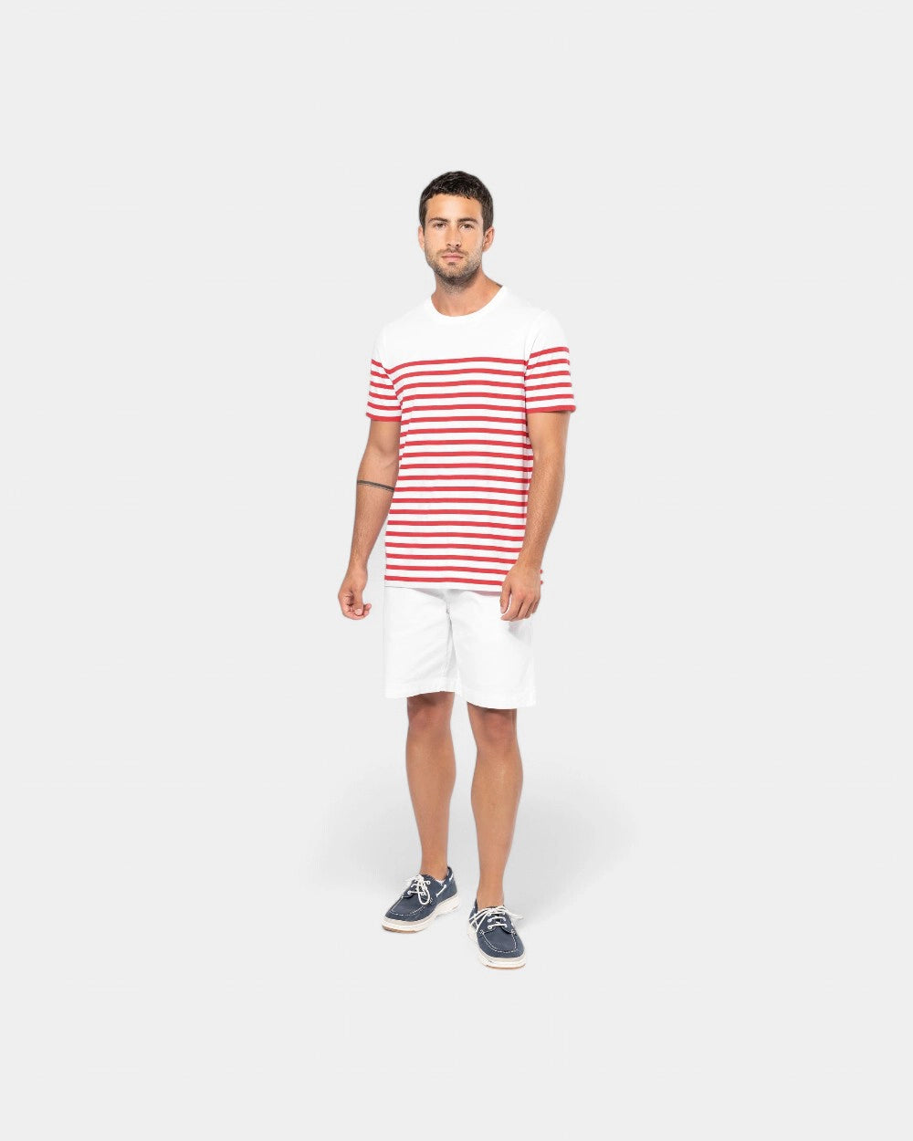 Marine-T-Shirt mit Rundhalsausschnitt für Herren zum Personalisieren