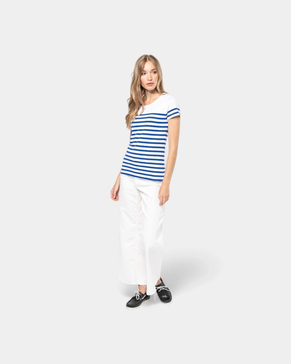 Marine-T-Shirt mit Rundhalsausschnitt für Damen zum Personalisieren