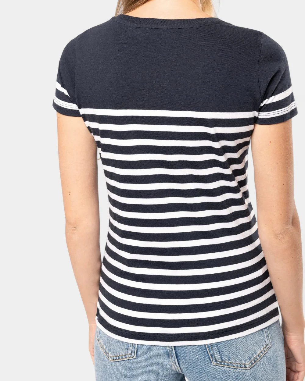 Marine-T-Shirt mit Rundhalsausschnitt für Damen zum Personalisieren