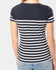 Marine-T-Shirt mit Rundhalsausschnitt für Damen zum Personalisieren