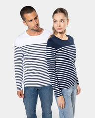 Marinière für Damen mit langen Ärmeln zum Personalisieren