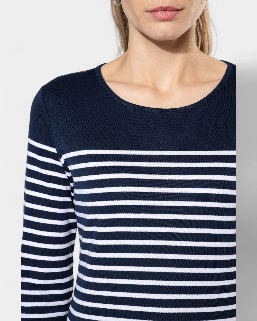 Marinière für Damen mit langen Ärmeln zum Personalisieren