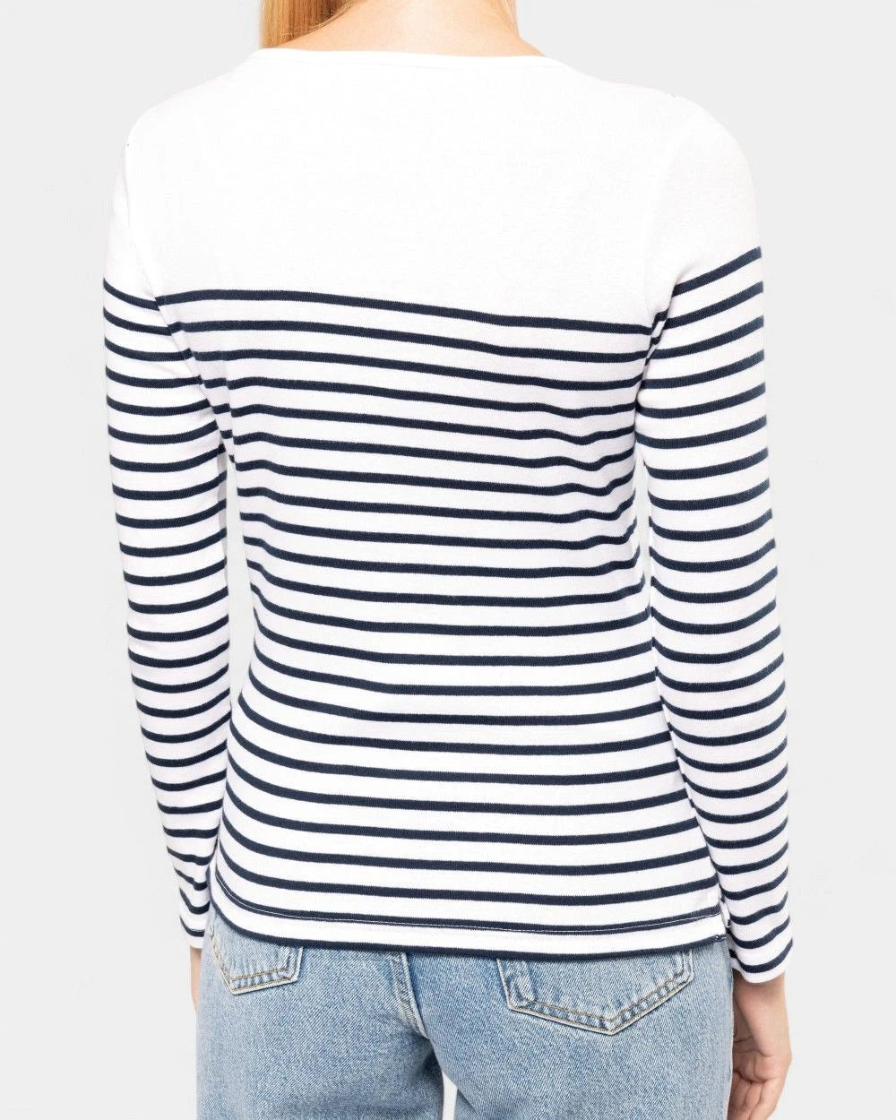 Marinière für Damen mit langen Ärmeln zum Personalisieren