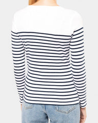 Marinière für Damen mit langen Ärmeln zum Personalisieren