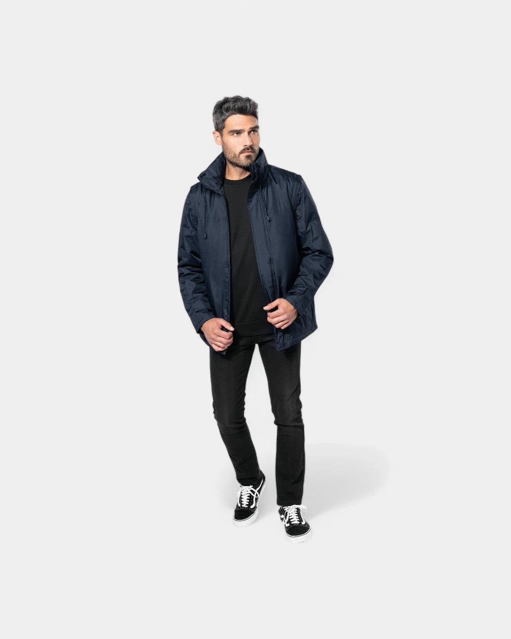 Herrenjacke mit abnehmbaren Ärmeln zum Personalisieren