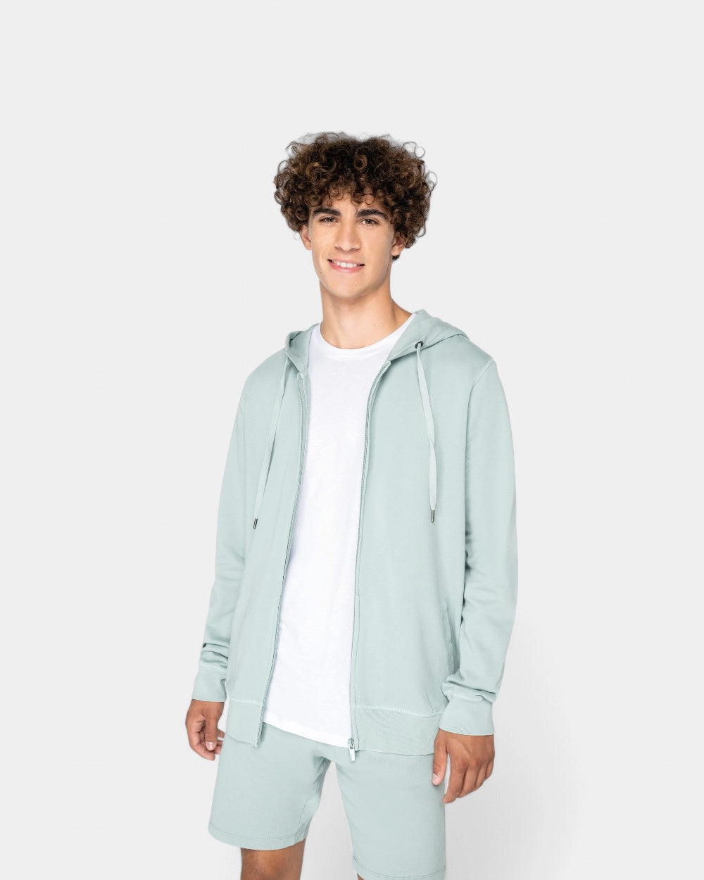 Kapuzensweatjacke mit Reißverschluss Made in Europe zum Personalisieren