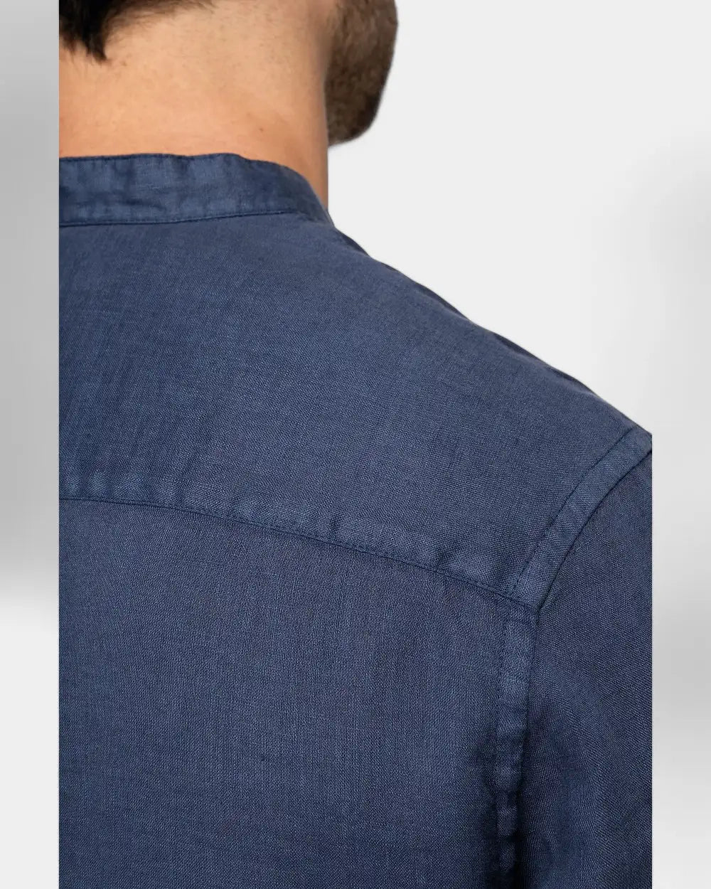 Herrenhemd mit Mao-Kragen in Washed-Optik zum Personalisieren