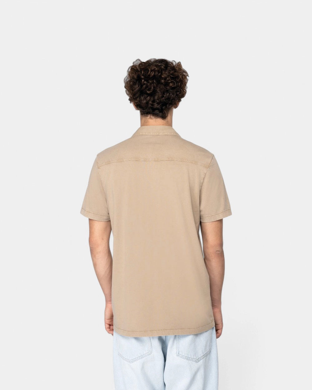 Kurzarmhemd im Washed-Look für Herren zum Personalisieren