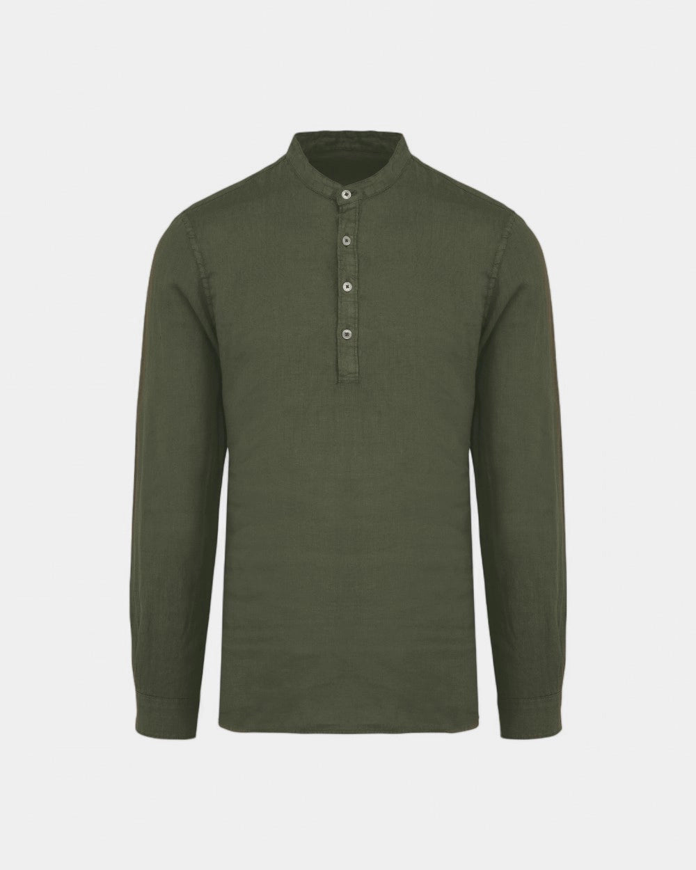 Herrenhemd mit Mao-Kragen in Washed-Optik zum Personalisieren