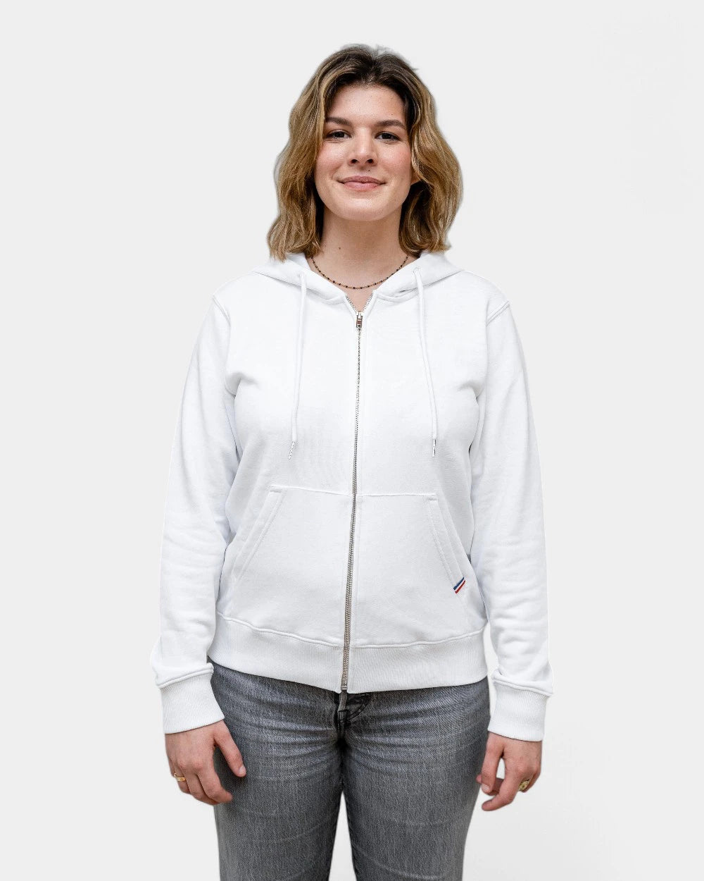 Damen-Hoodie Made in France mit Reißverschluss zum Personalisieren