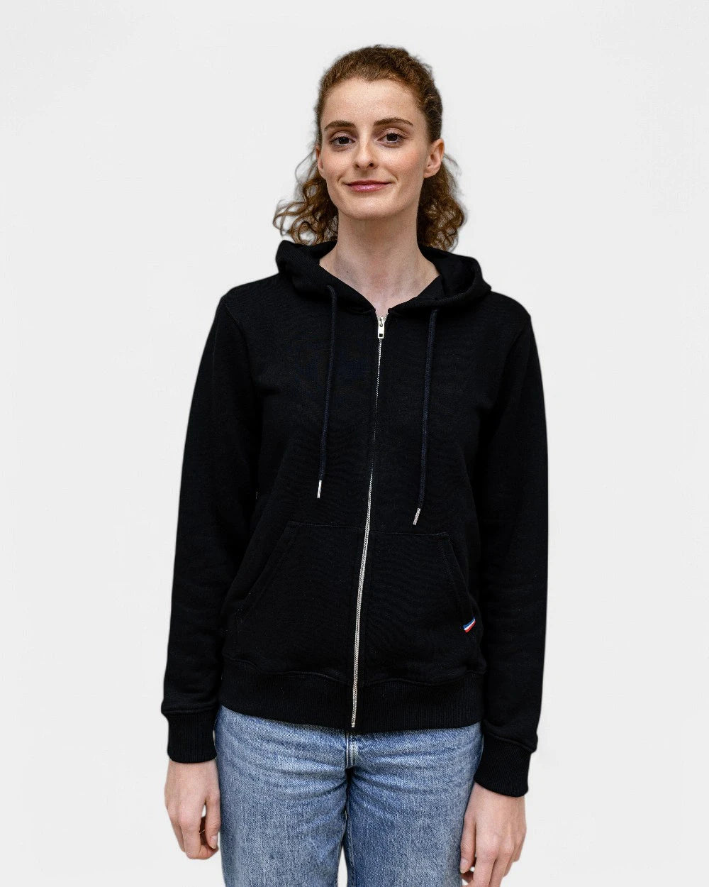 Damen-Hoodie Made in France mit Reißverschluss zum Personalisieren