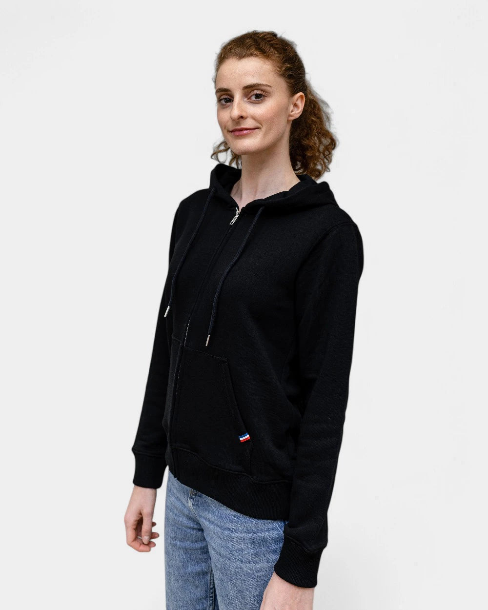 Damen-Hoodie Made in France mit Reißverschluss zum Personalisieren