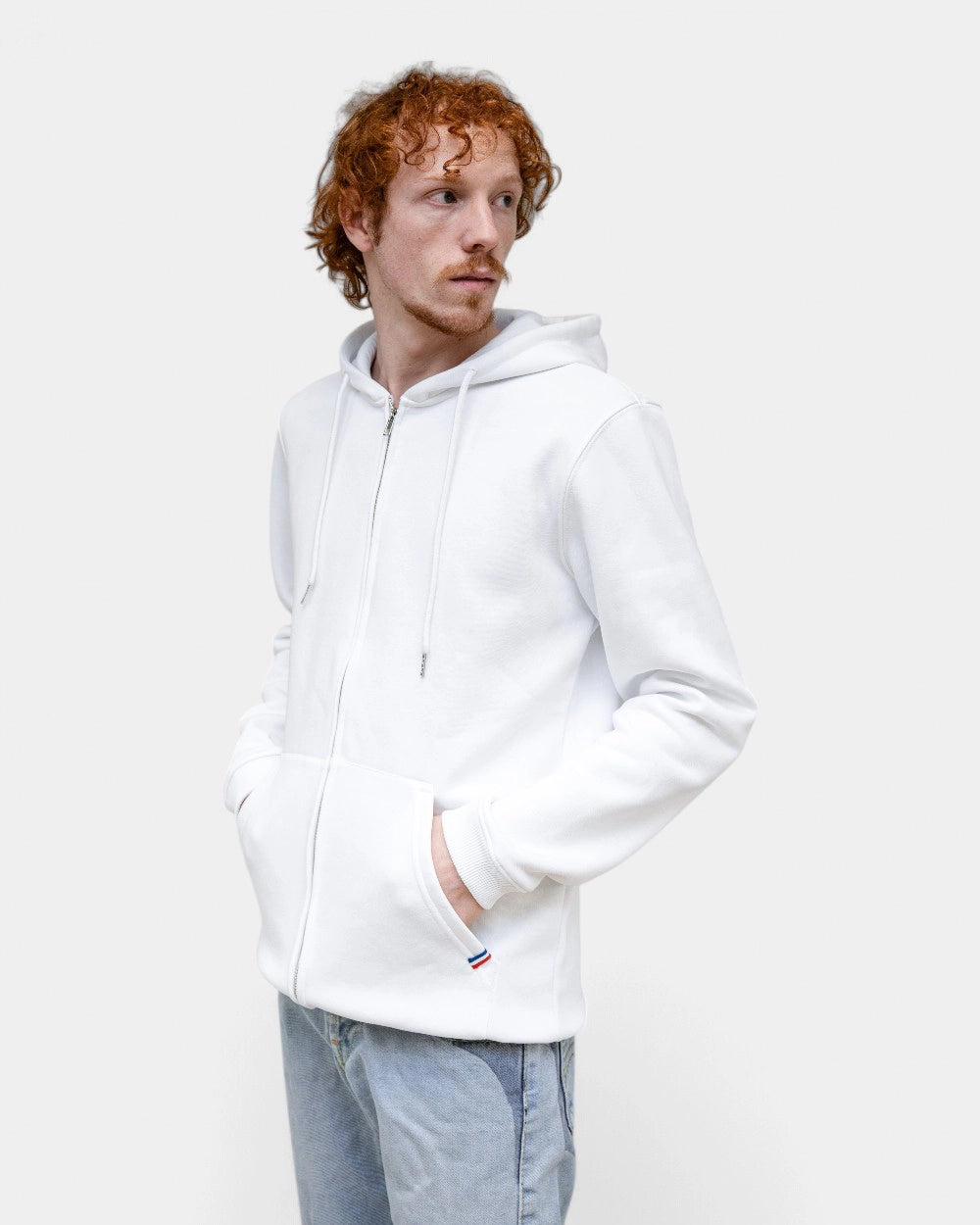Herren-Zip-Sweatshirt Made in France zum Personalisieren
