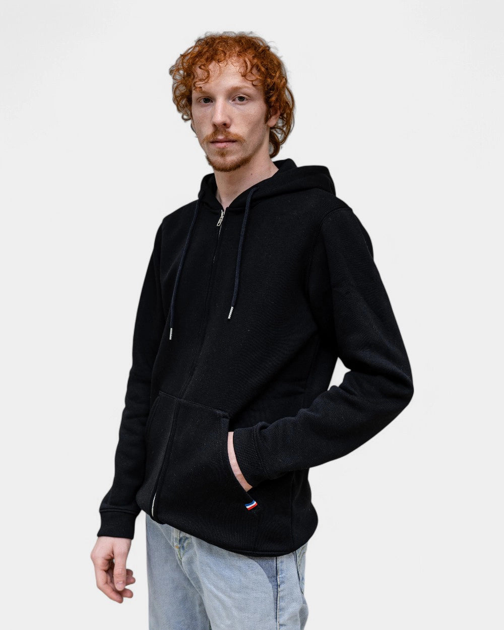 Herren-Zip-Sweatshirt Made in France zum Personalisieren