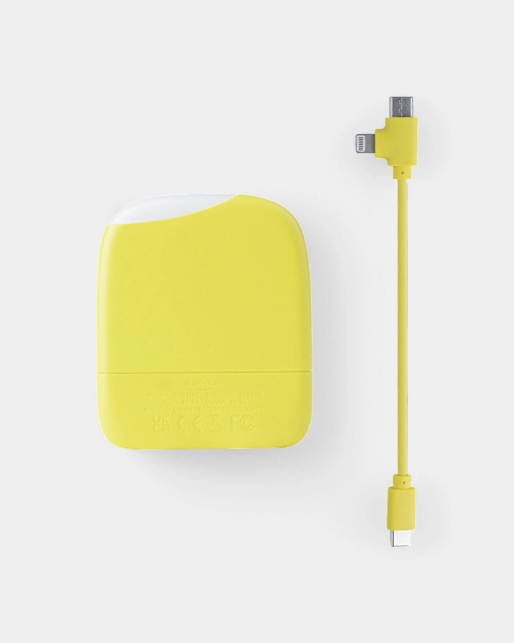 Ladegerät/Taschenlampe aus recyceltem Kunststoff zum Personalisieren