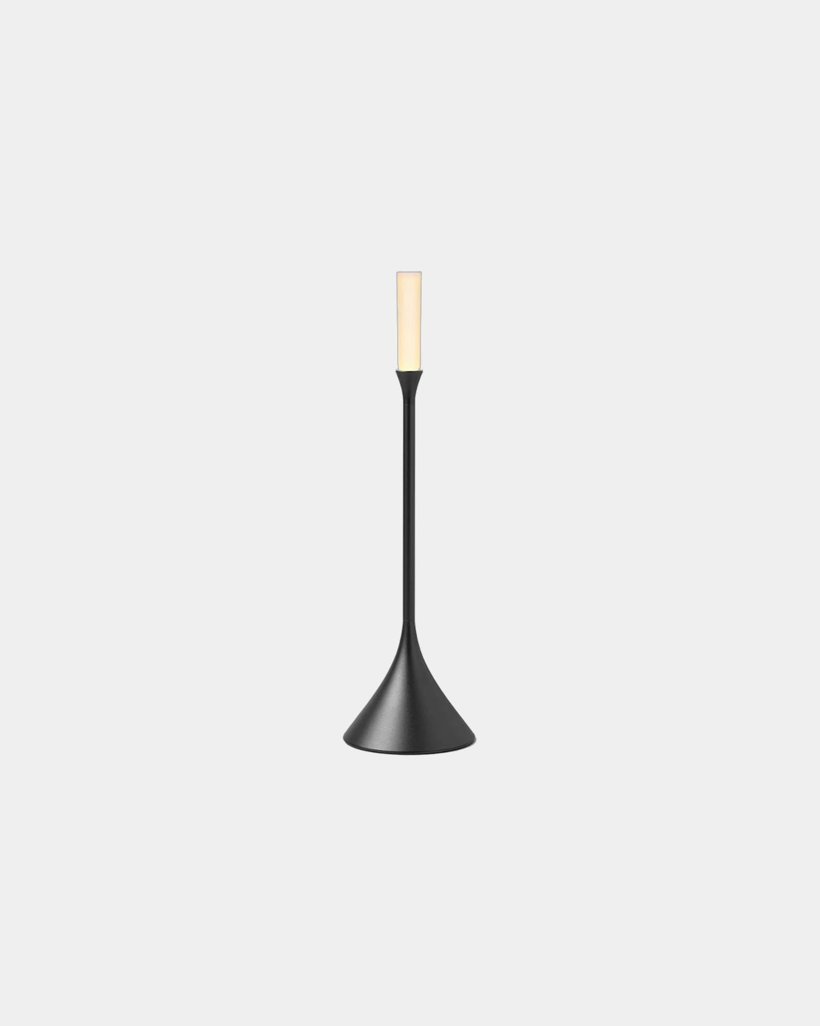 LED-Lampe Aluminium Lexon Steli Candle zum Personalisieren - Gun Metal