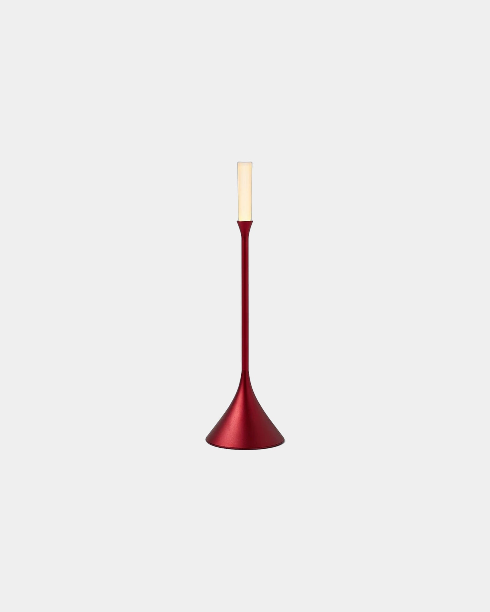 LED-Lampe Aluminium Lexon Steli Candle zum Personalisieren - Dunkelrot