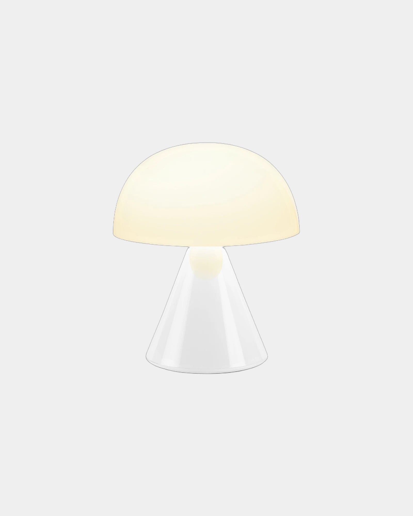 Mini Lampe LED Aluminium Lexon Mina zum Personalisieren - Glänzend Weiß