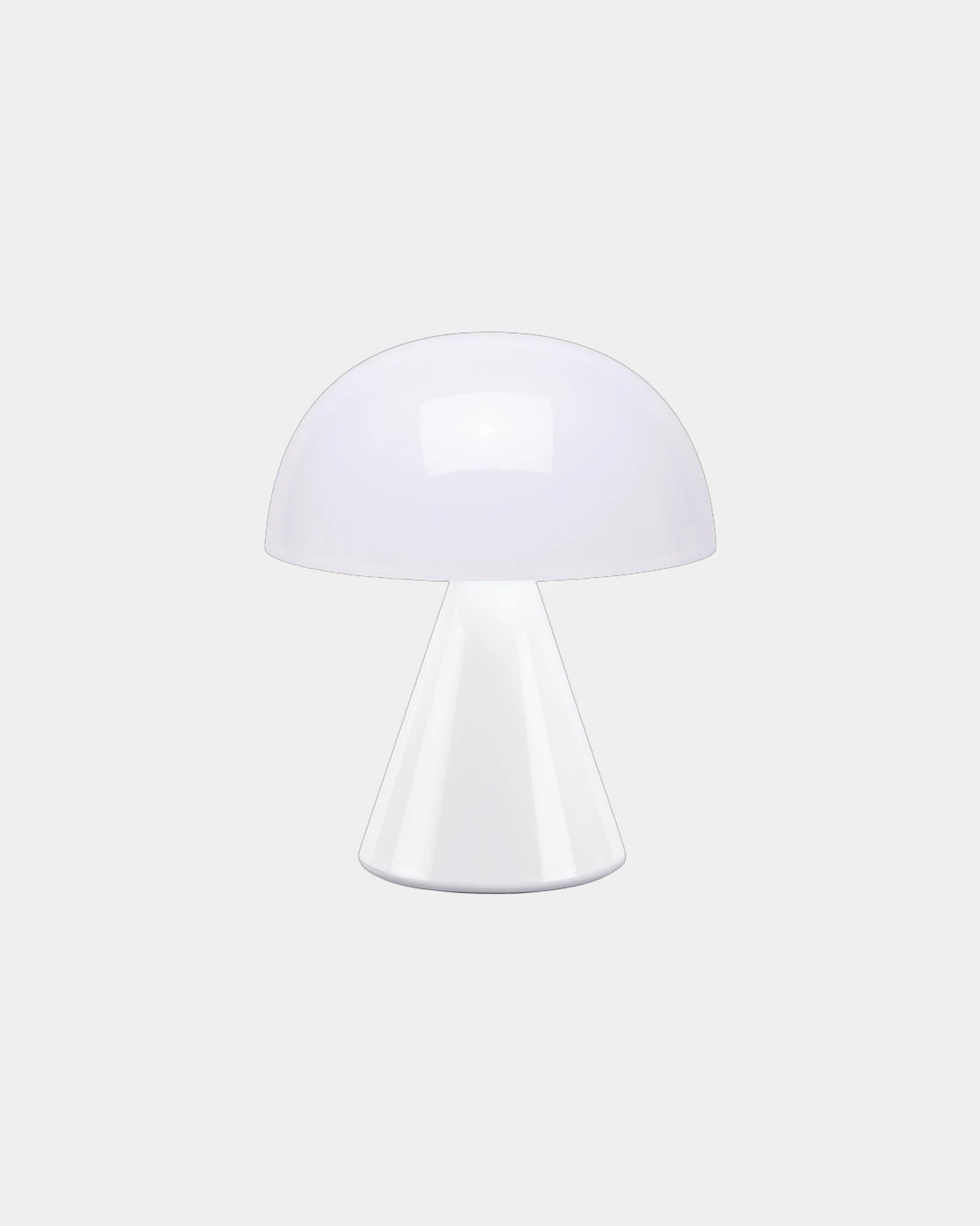 Lampe LED tragbar Lexon Mina M zum Personalisieren - Weiß glänzend