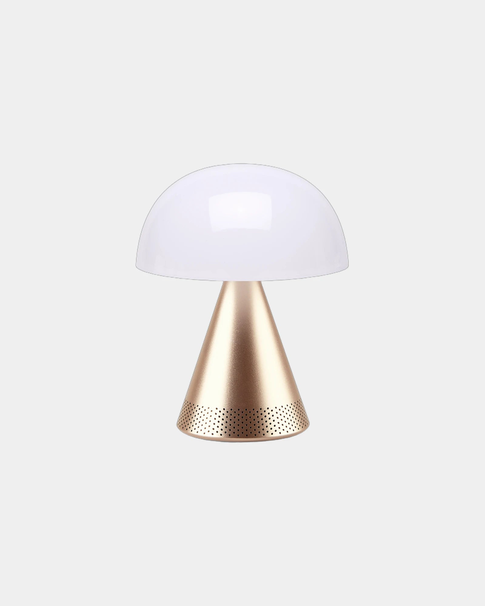 Lampe LED Aluminium Lexon Mina L Audio zum Personalisieren - Weiches Gold