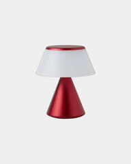 Lampe LED Aluminium Lexon Luma S zum Personalisieren - Dunkelrot