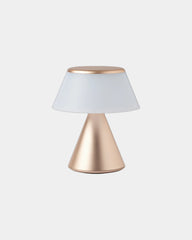 Lampe LED Aluminium Lexon Luma S zum Personalisieren - Weiches Gold