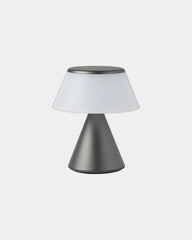 Lampe LED Aluminium Lexon Luma S zum Personalisieren - Gun Metal