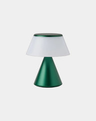 Lampe LED Aluminium Lexon Luma S zum Personalisieren - Dunkelgrün