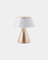 Lampe LED Aluminium Lexon Luma L zum Personalisieren - Weiches Gold
