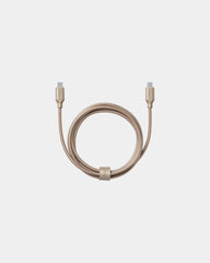 USB-C Kabel 1,5m Lexon METALI-C zum Personalisieren - Weiches Gold