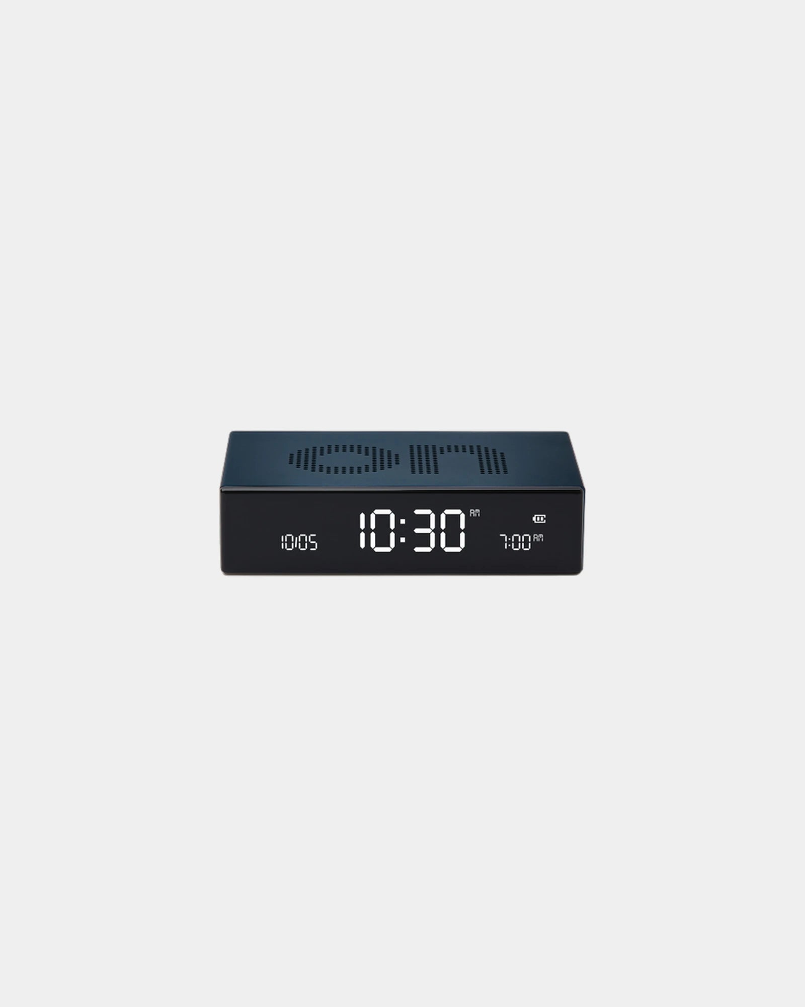 Wecker Aluminium Lexon Flip Premium zum Personalisieren - Dunkelblau