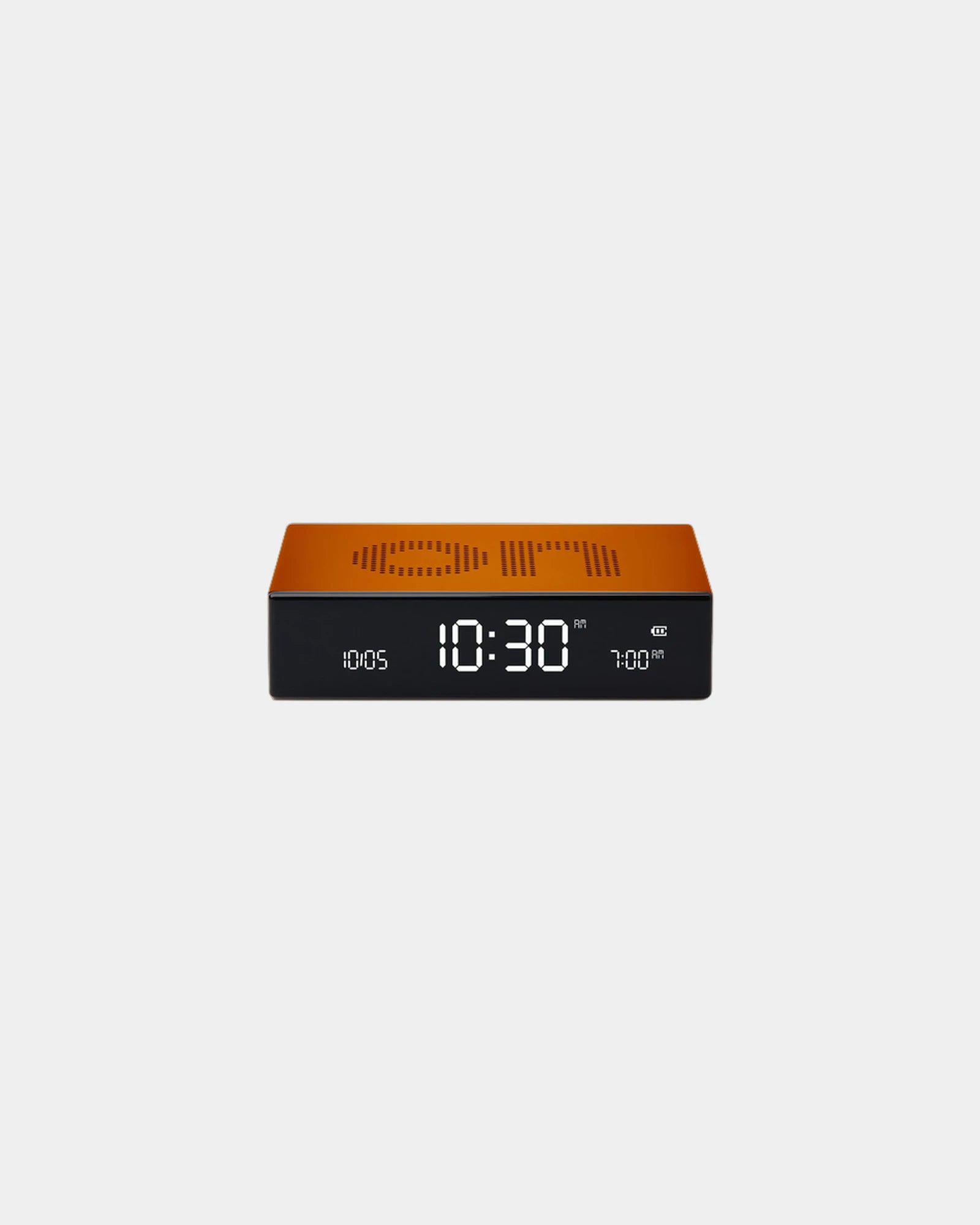 Wecker Aluminium Lexon Flip Premium zum Personalisieren - Orange