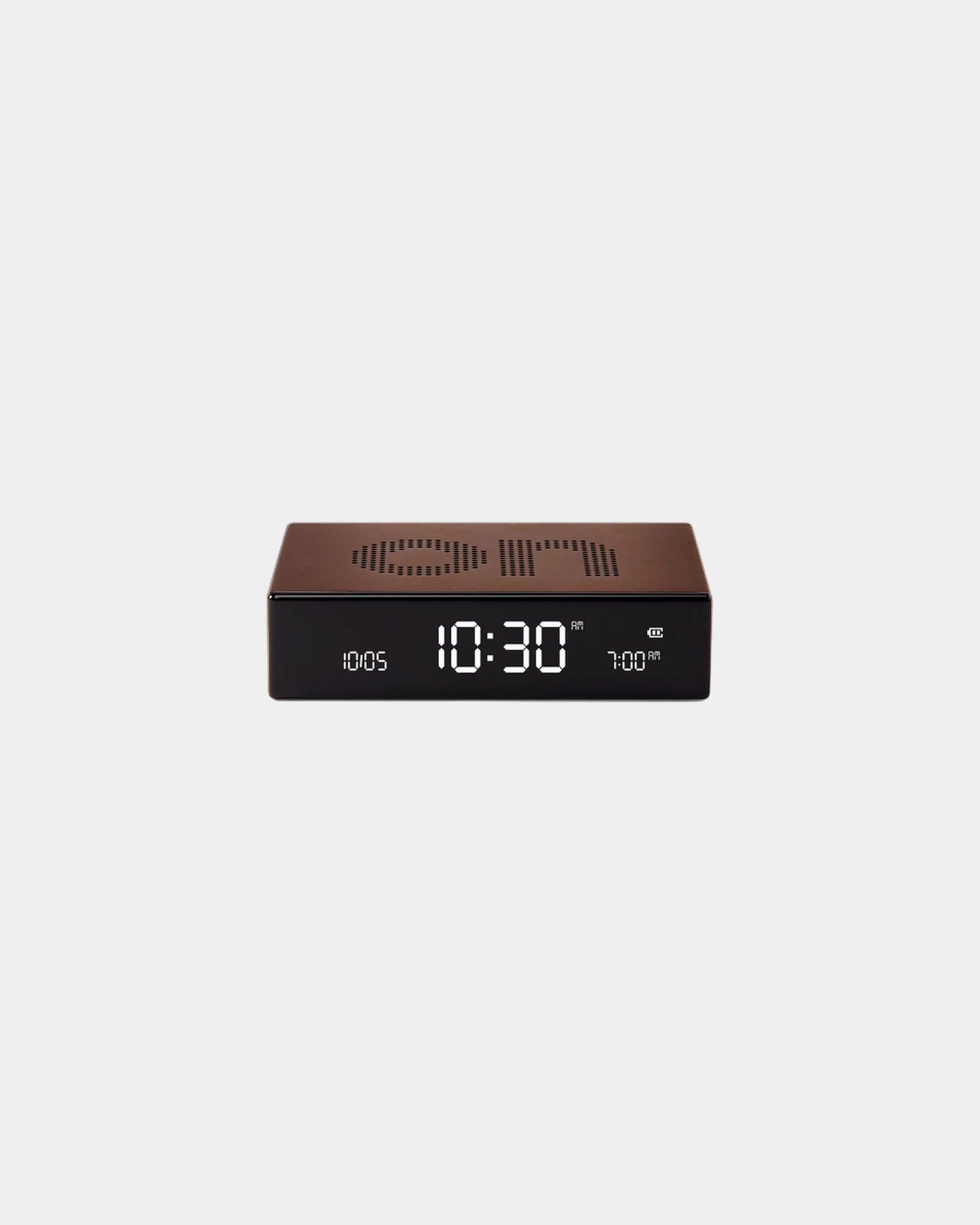 Wecker Aluminium Lexon Flip Premium zum Personalisieren - Bronze