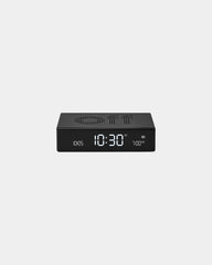 Wecker Aluminium Lexon Flip Premium zum Personalisieren - Schwarz