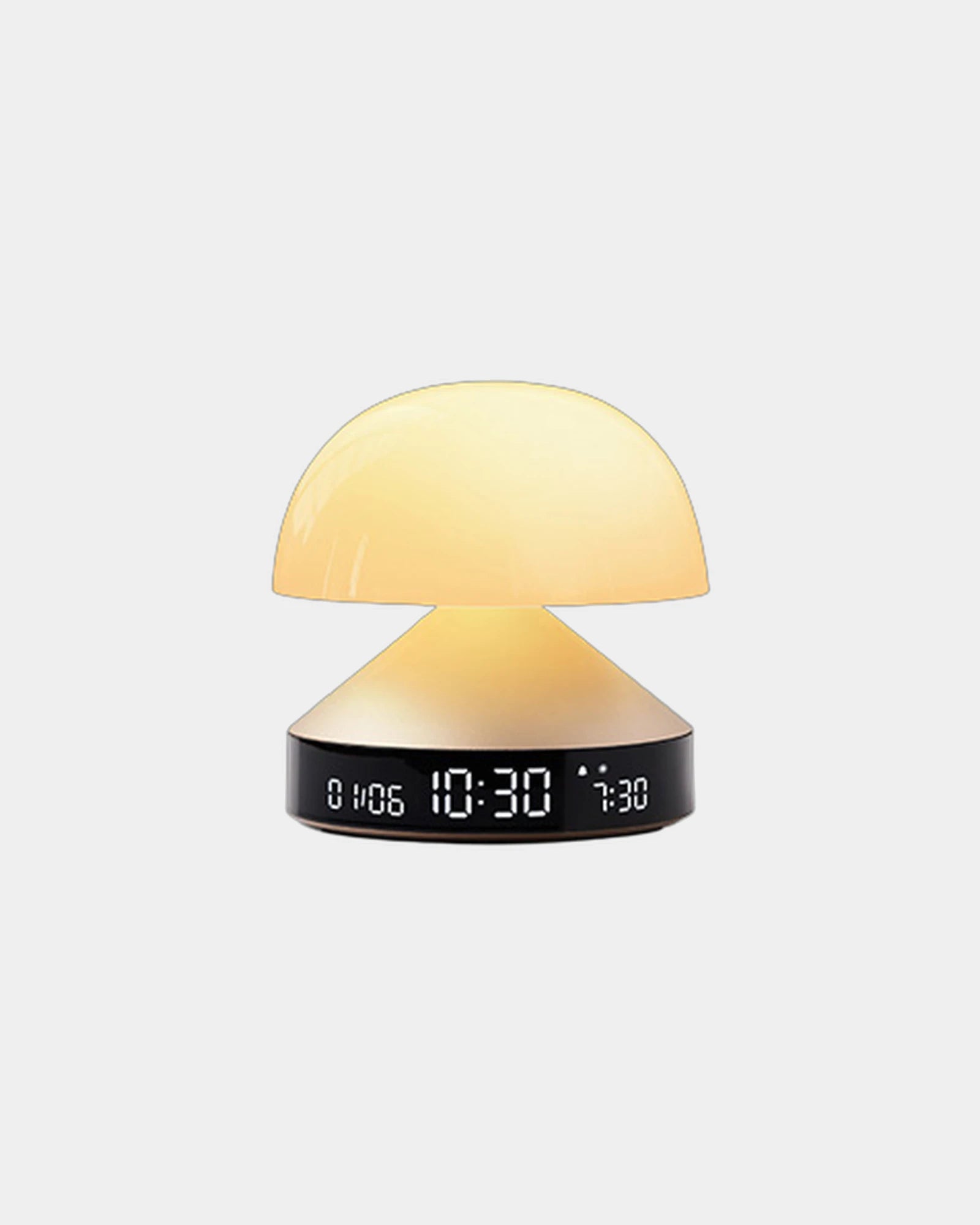 Lampe Wecker Aluminium Lexon Mina Sunrise zum Personalisieren - Gold
