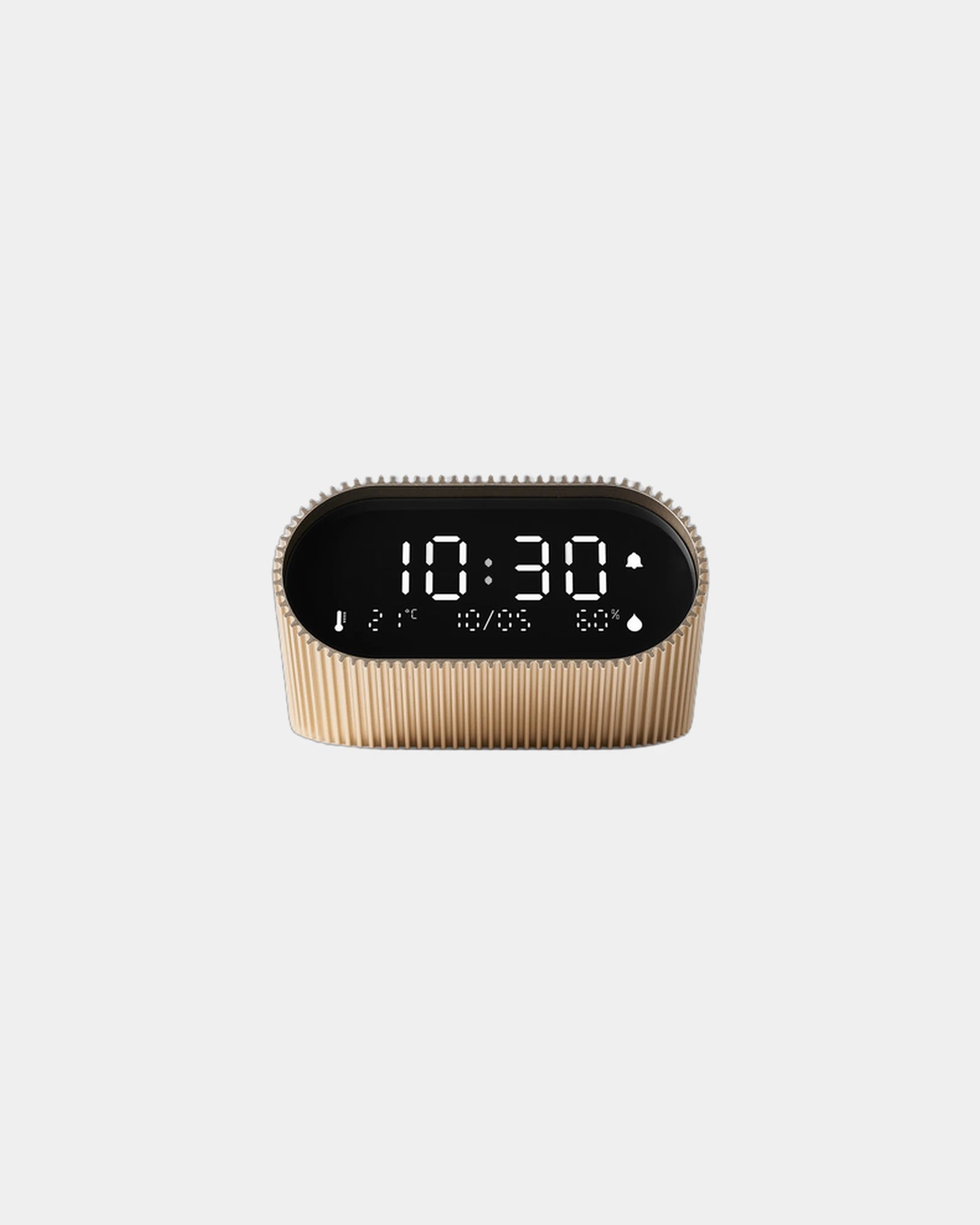 Wecker Lampe Aluminium Lexon Ray Clock zum Personalisieren - Lebhaftes Gold